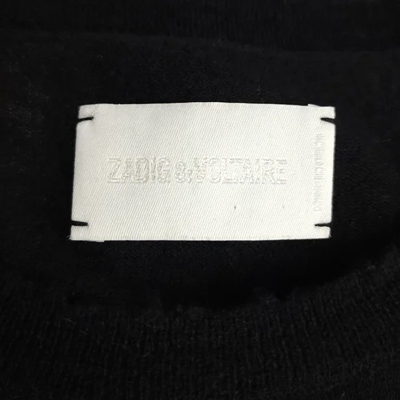 Zadig & Voltaire Cashmere Miss Bis CP Black Skull Sweater - Picture 5 of 9